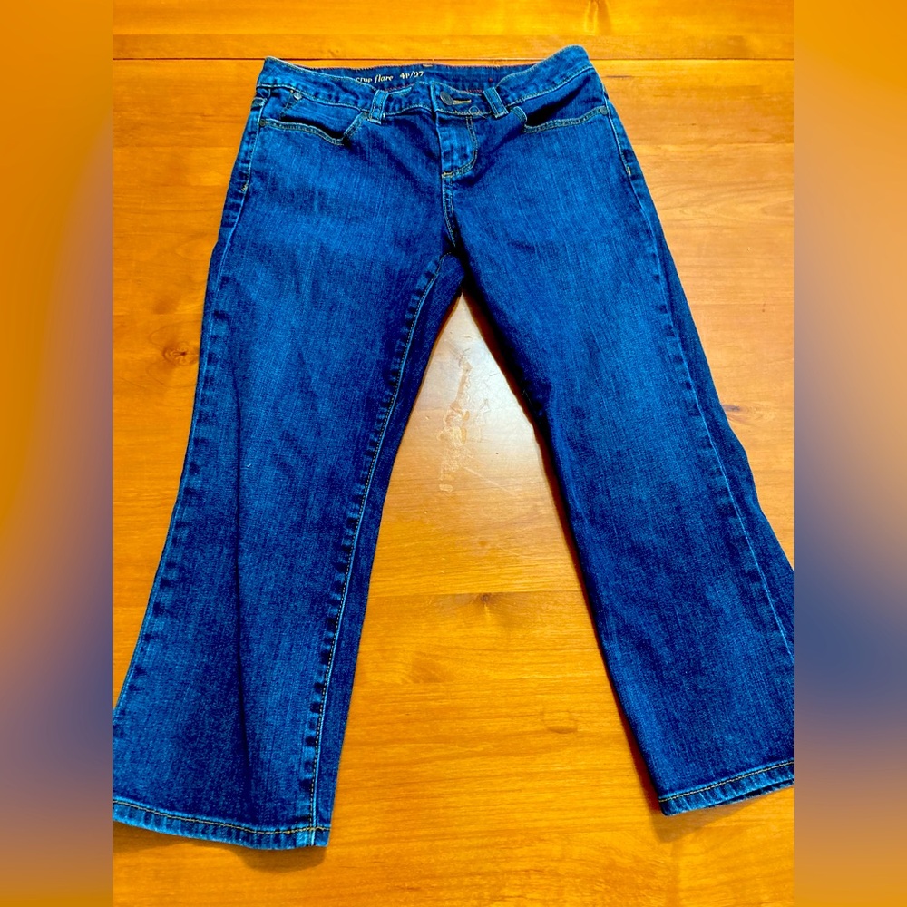 Talbots Signature Crop Flare Jeans Size 4P Denim